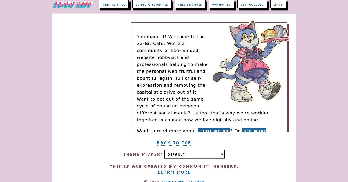 Screenshot of web page.