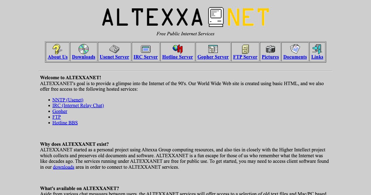 Screenshot of web page.