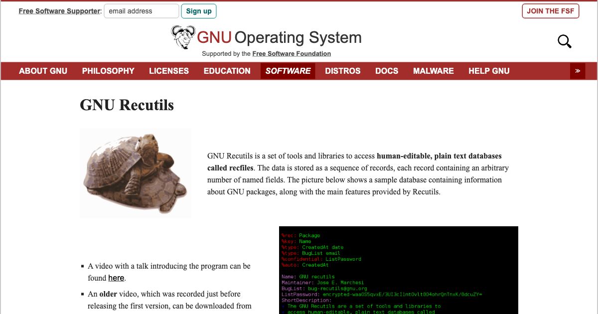 Screenshot of web page.