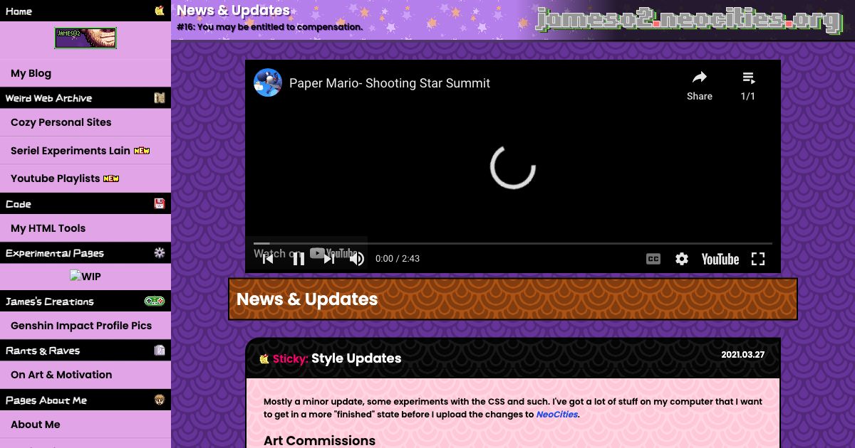 Screenshot of web page.