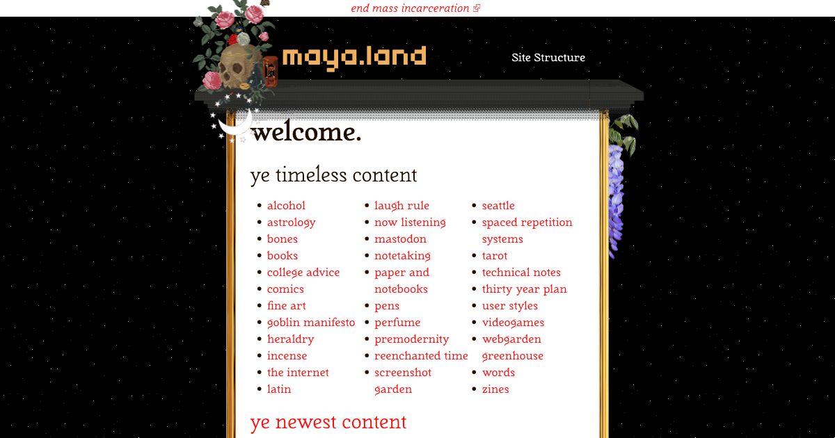 Screenshot of web page.