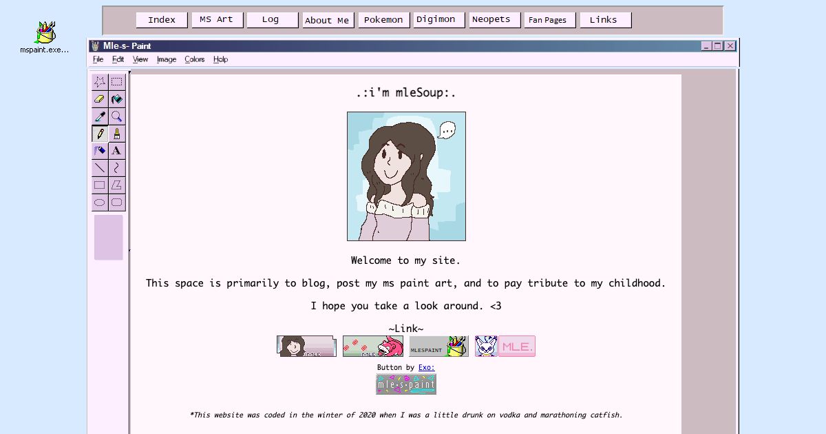 Screenshot of web page.