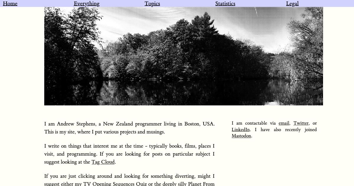 Screenshot of web page.