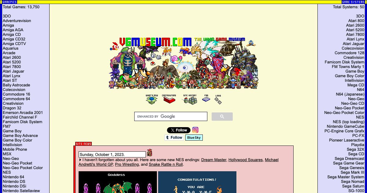 Screenshot of web page.