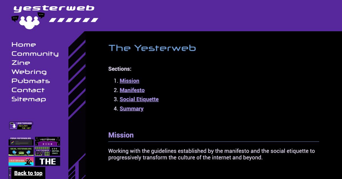 Screenshot of web page.