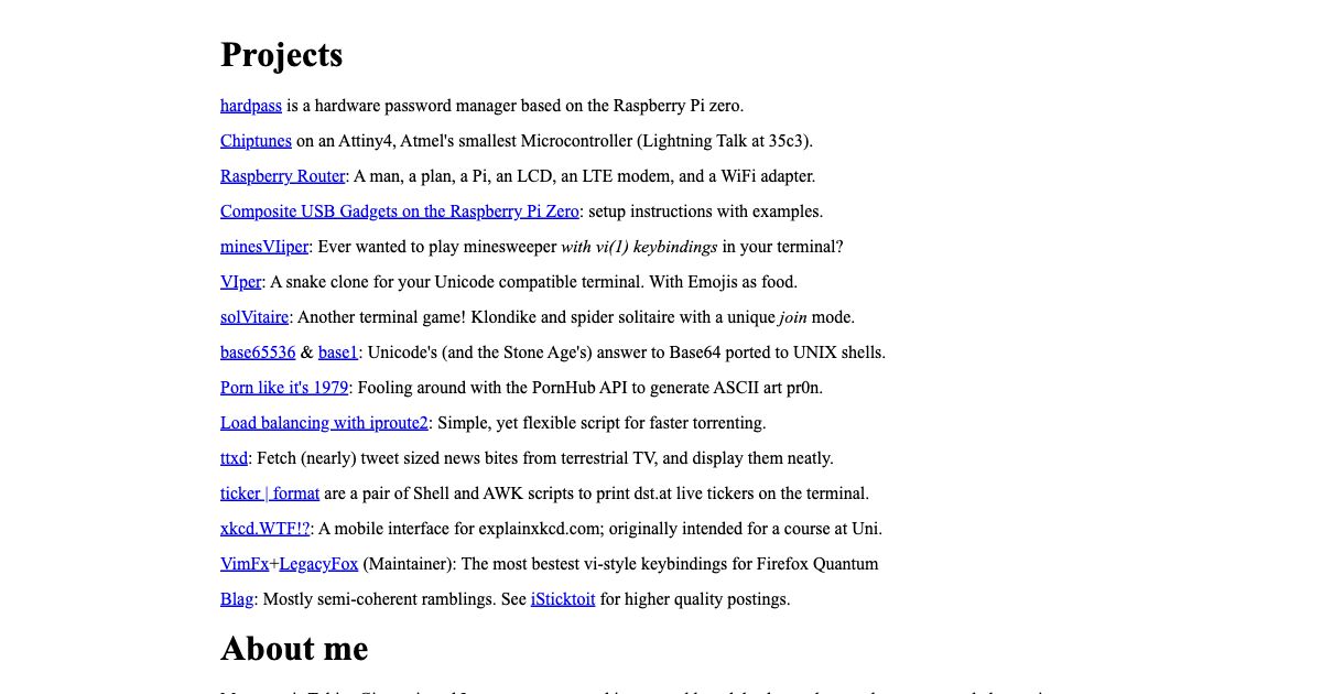 Screenshot of web page.