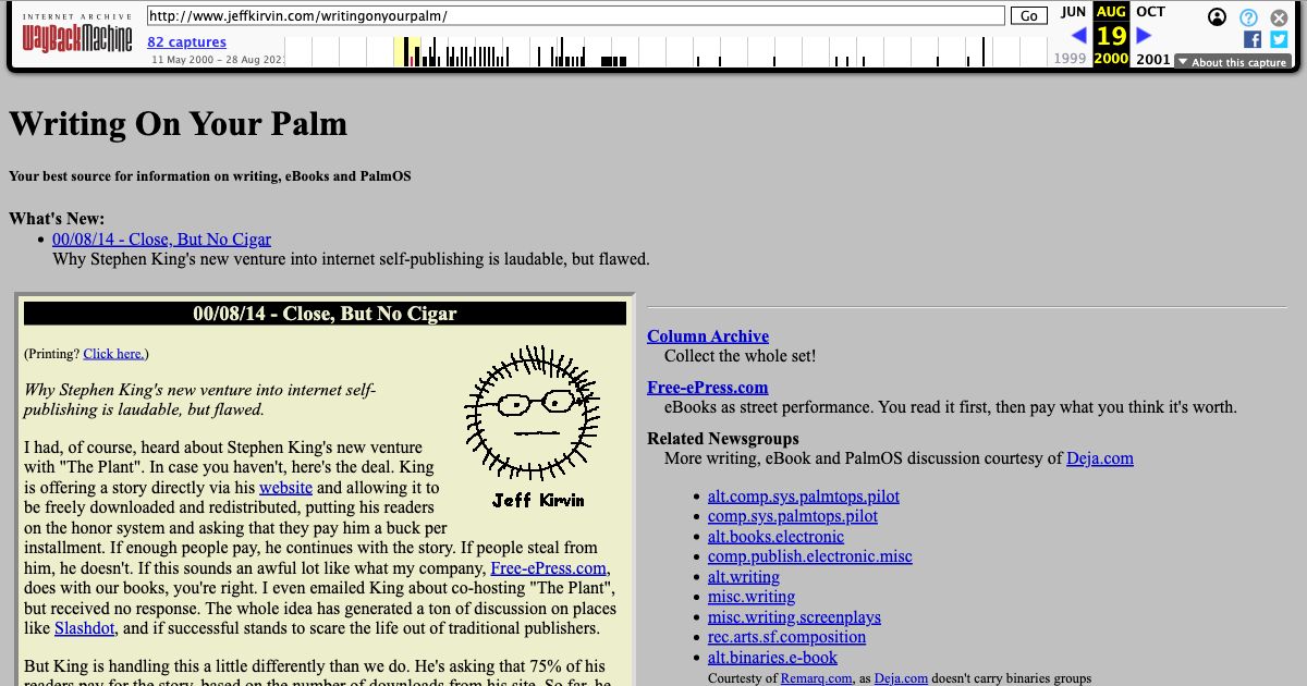 Screenshot of web page.