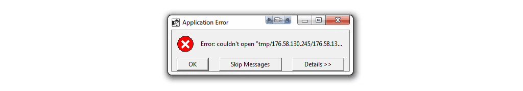 gping application error