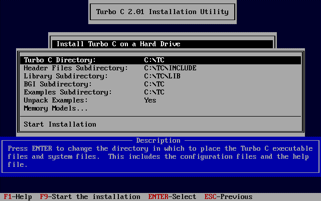 Install Turbo C on Dosbox - Step 4