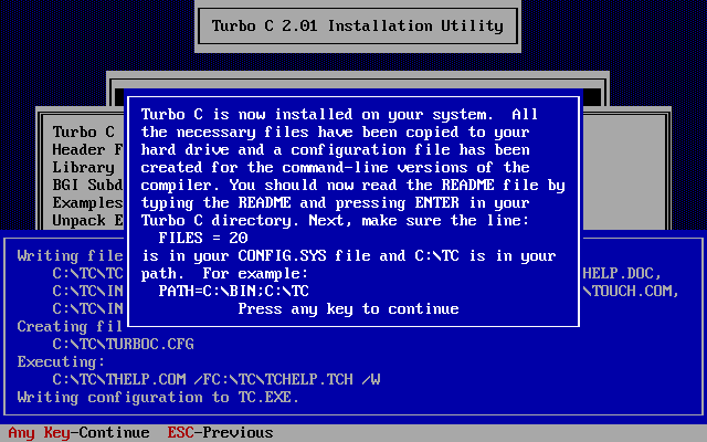 Install Turbo C on Dosbox - Step 5
